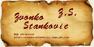 Zvonko Stanković vizit kartica